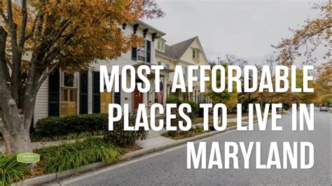 cheapest areas to live in maryland